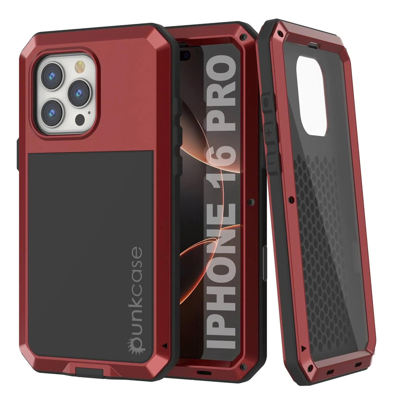 iPhone 16 Pro Metal Case, Heavy Duty Military Grade Armor Cover [shock proof] Full Body Hard [Blue]