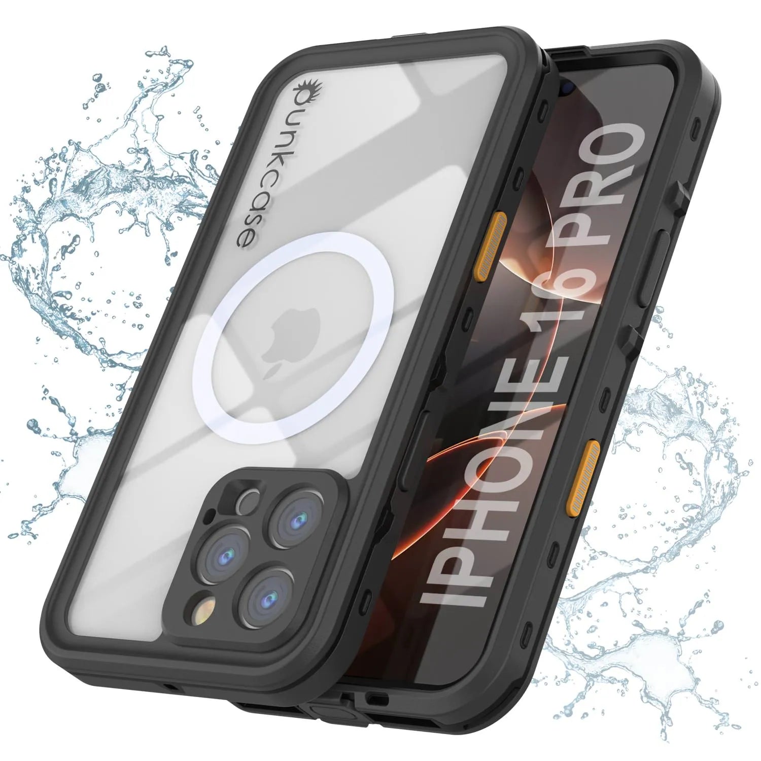 iPhone 16 Pro Waterproof Case, Punkcase SpikeStar Black Series | Thin Fit 6.6ft Underwater IP68