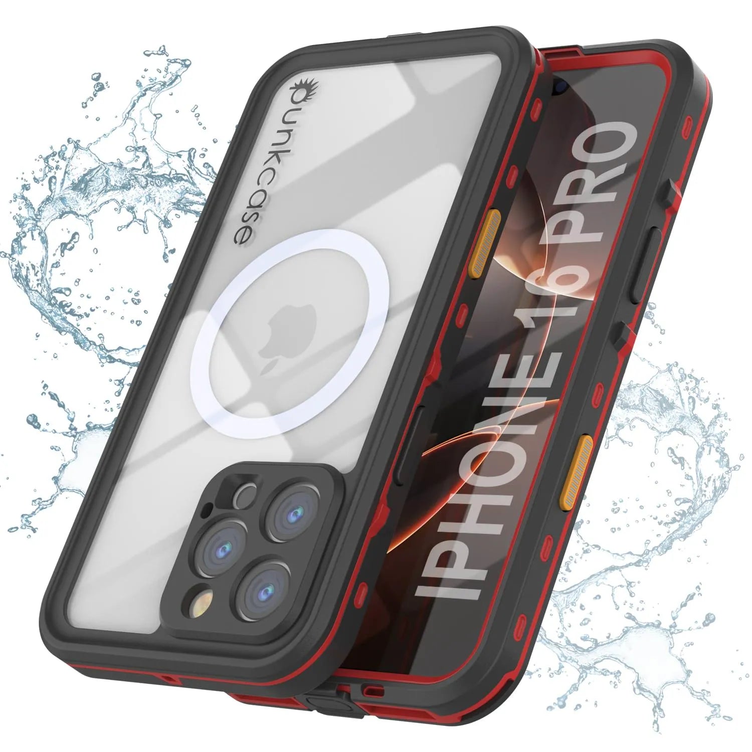 iPhone 16 Pro Waterproof Case, Punkcase SpikeStar Black Series | Thin Fit 6.6ft Underwater IP68