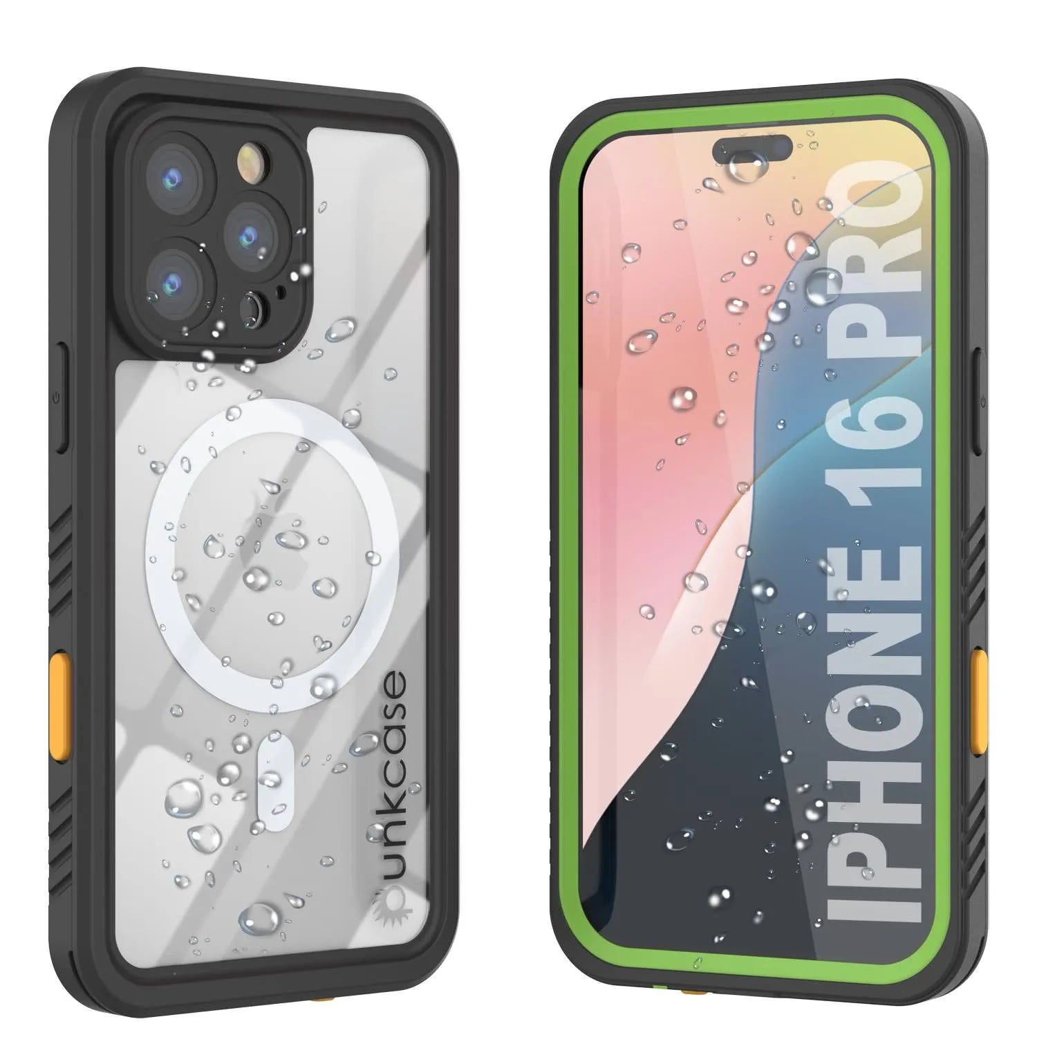 iPhone 16 Pro Waterproof Case, Punkcase [Extreme Mag Series] Armor Cover W/ Built In Screen Protector [Grey]