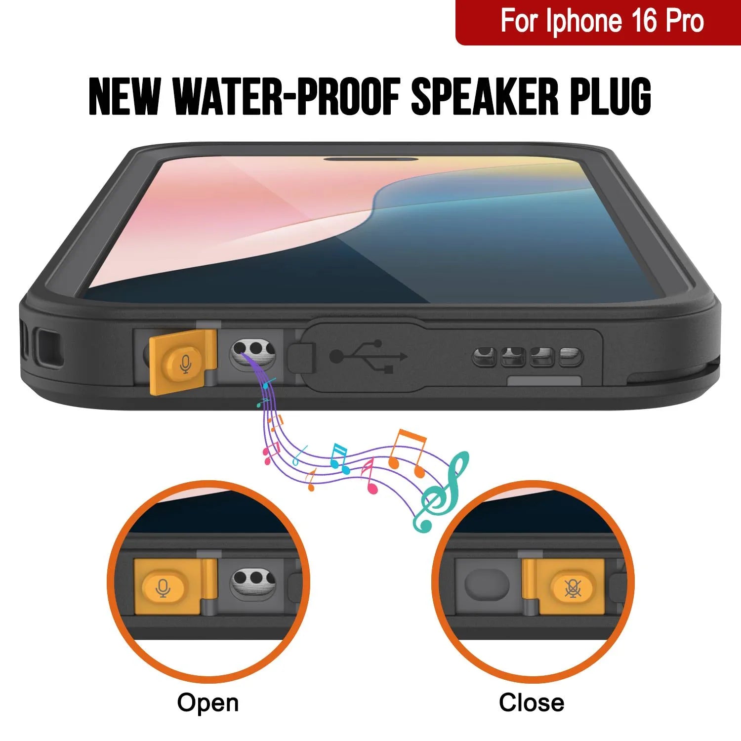 iPhone 16 Pro Waterproof Case, Punkcase [Extreme Mag Series] Armor Cover W/ Built In Screen Protector [Grey]