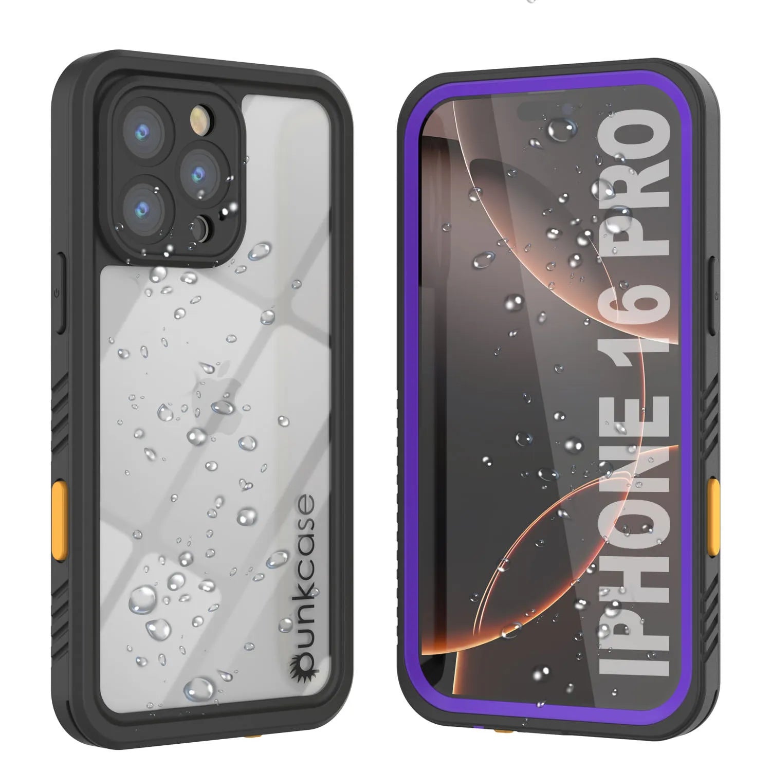 iPhone 16 Pro Waterproof Case, Punkcase [Extreme Series] Armor Cover W/ Built In Screen Protector [White]