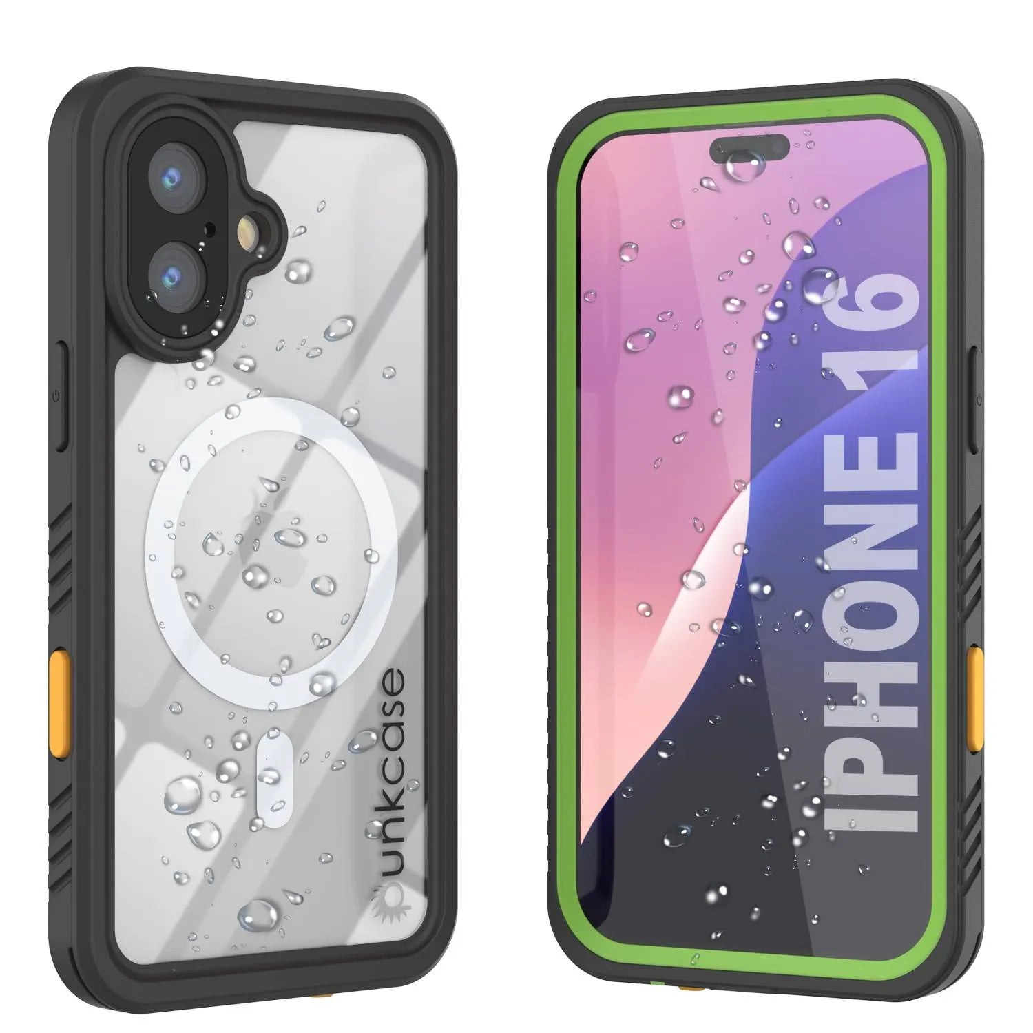 iPhone 16  Waterproof Case, Punkcase [Extreme Mag Series] Armor Cover W/ Built In Screen Protector [Red]