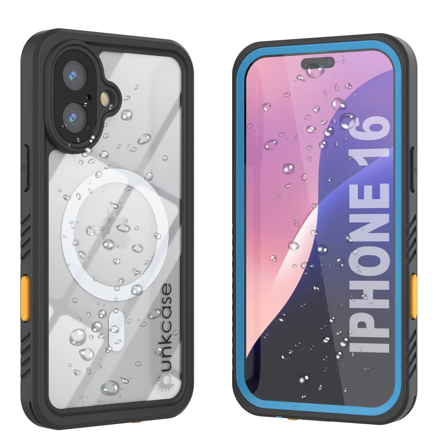 iPhone 16  Waterproof Case, Punkcase [Extreme Mag Series] Armor Cover W/ Built In Screen Protector [Grey]