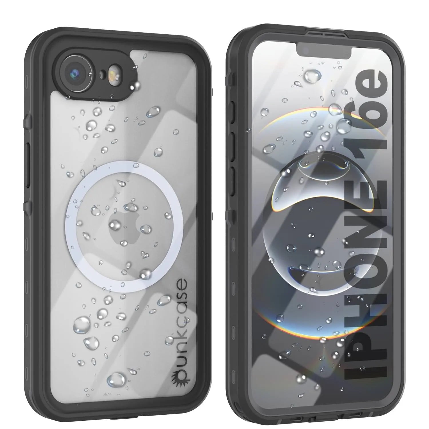 iPhone 16e Waterproof IP68 Case, Punkcase [Clear] [StudStar Series] [Slim Fit] [Dirtproof]