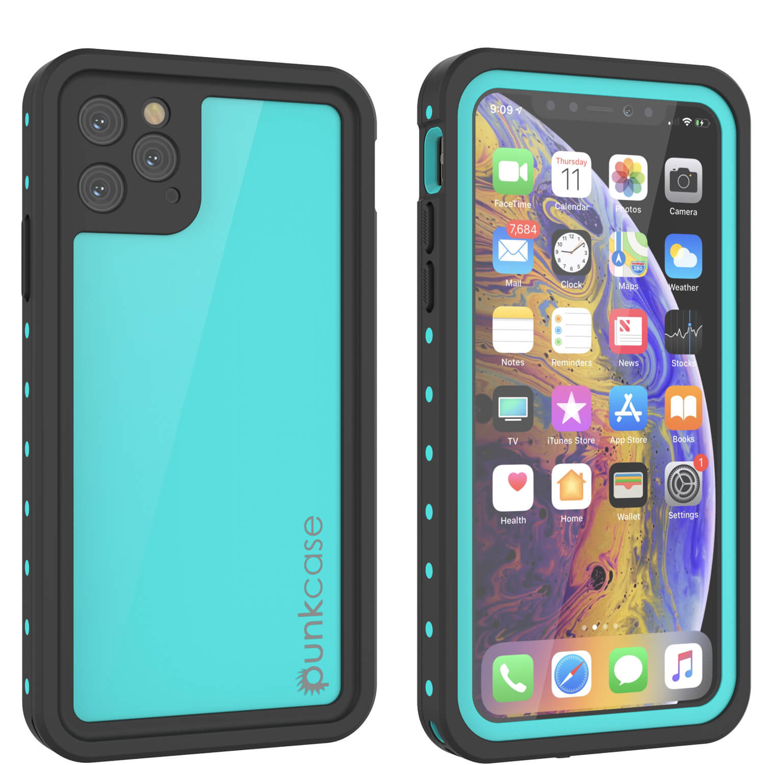 iPhone 11 Pro Waterproof IP68 Case, Punkcase [Clear] [StudStar Series] [Slim Fit] [Dirtproof]