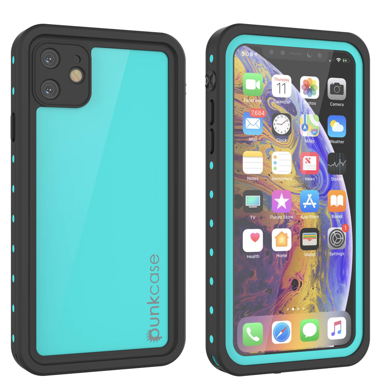 iPhone 11 Waterproof IP68 Case, Punkcase [Purple] [StudStar Series] [Slim Fit] [Dirtproof]