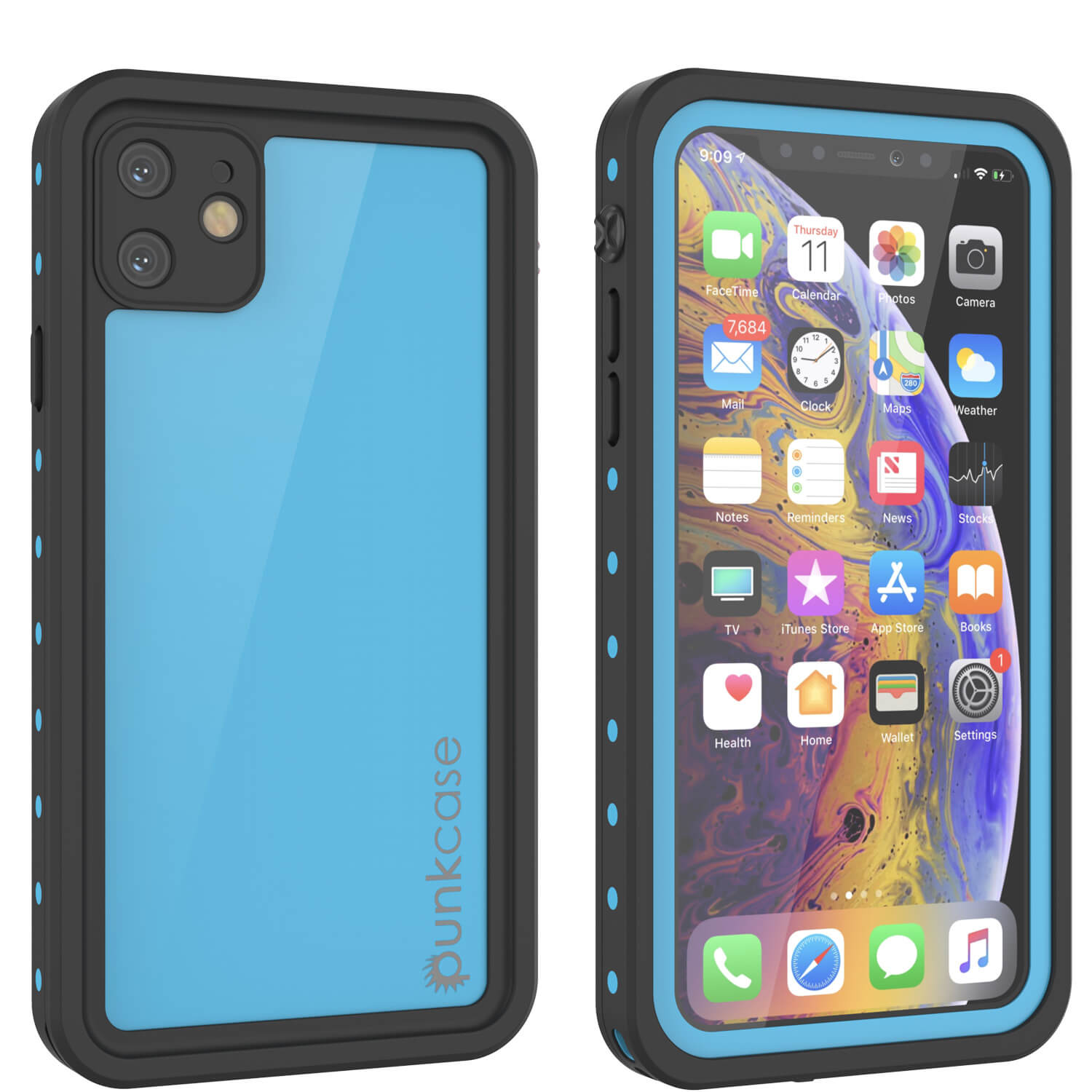 iPhone 11 Waterproof IP68 Case, Punkcase [Purple] [StudStar Series] [Slim Fit] [Dirtproof]