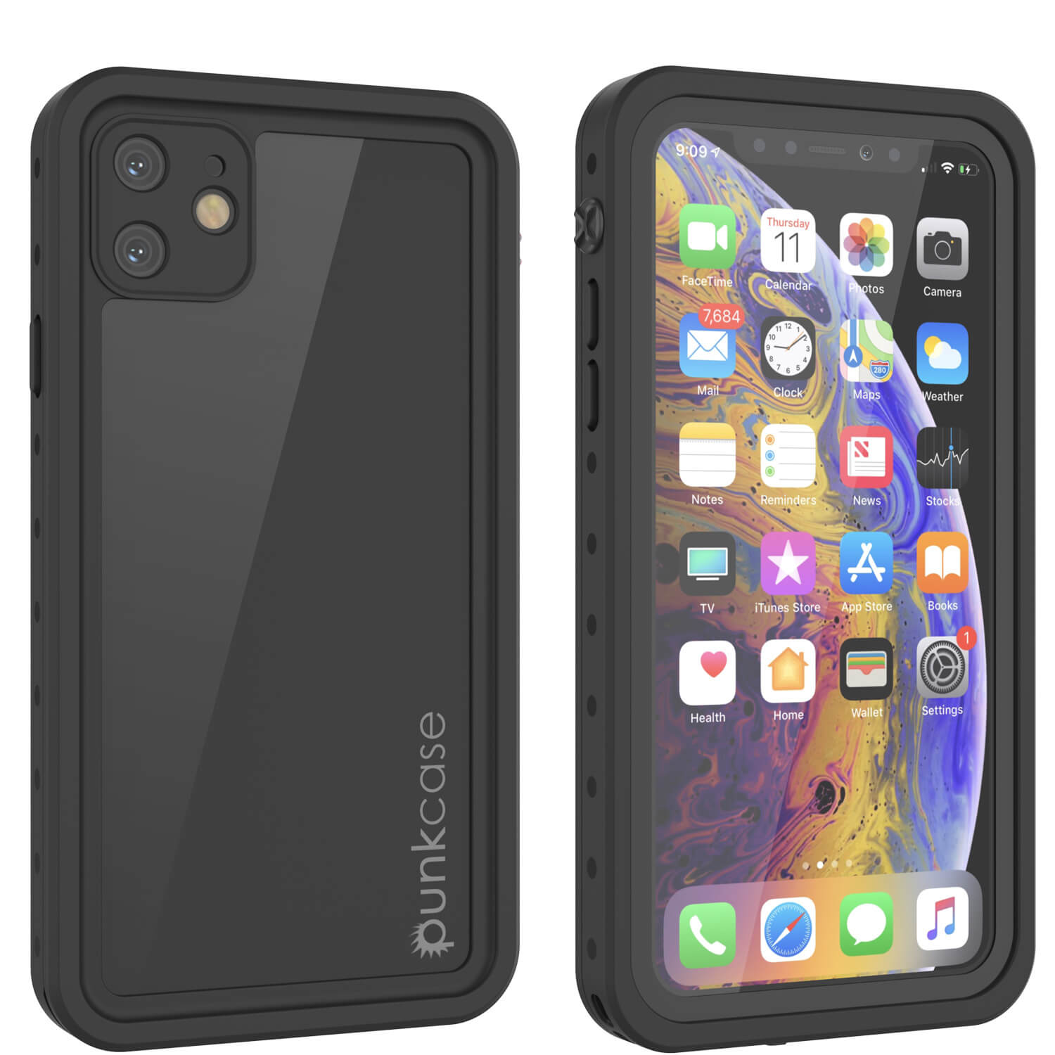 iPhone 11 Waterproof IP68 Case, Punkcase [Purple] [StudStar Series] [Slim Fit] [Dirtproof]