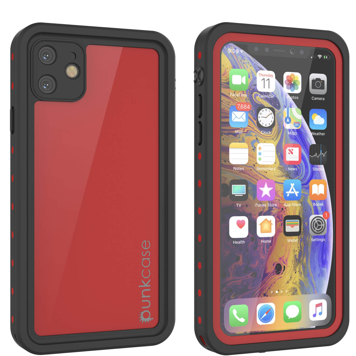 iPhone 11 Waterproof IP68 Case, Punkcase [Purple] [StudStar Series] [Slim Fit] [Dirtproof]