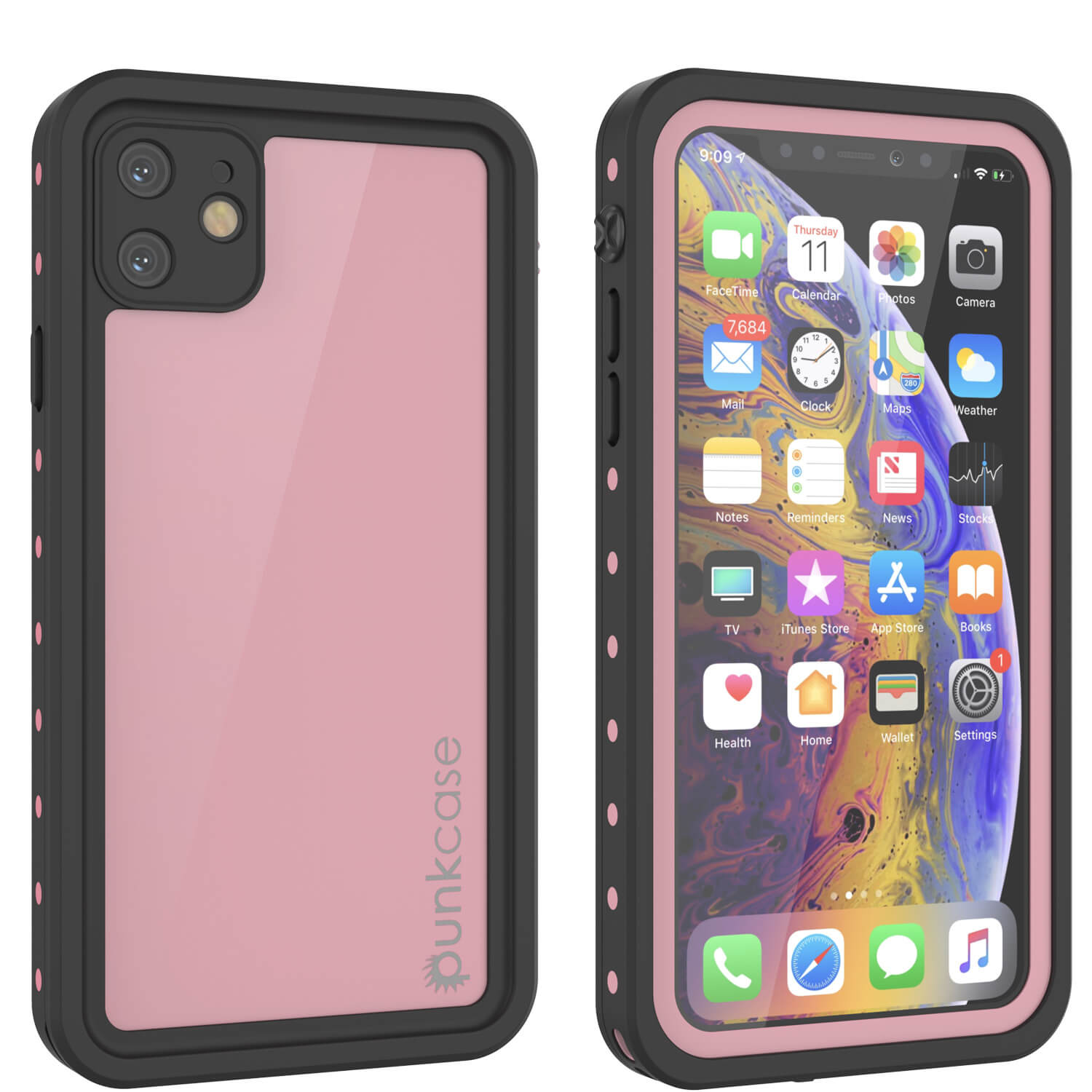 iPhone 11 Waterproof IP68 Case, Punkcase [Purple] [StudStar Series] [Slim Fit] [Dirtproof]