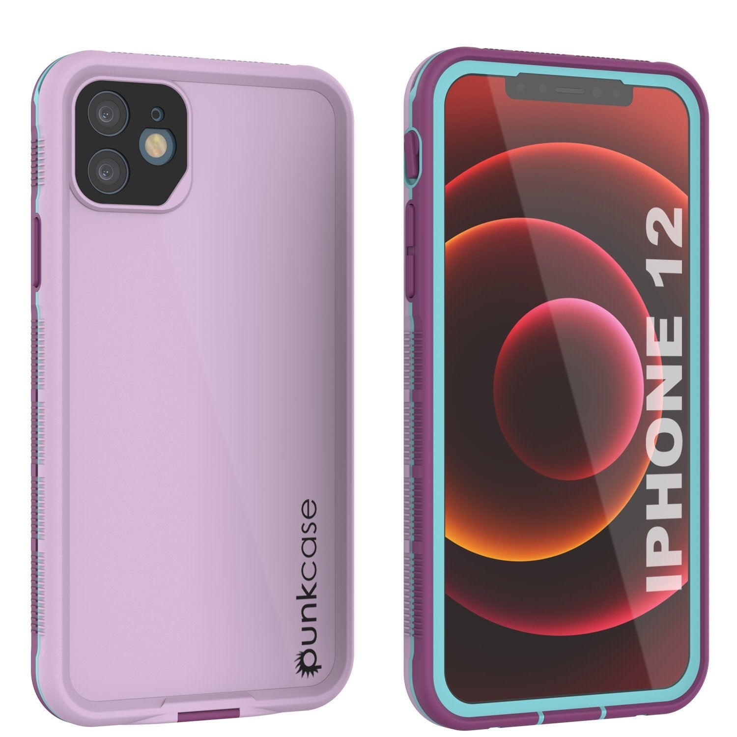 Punkcase iPhone 12 Waterproof Case [Aqua Series] Armor Cover [Pink]