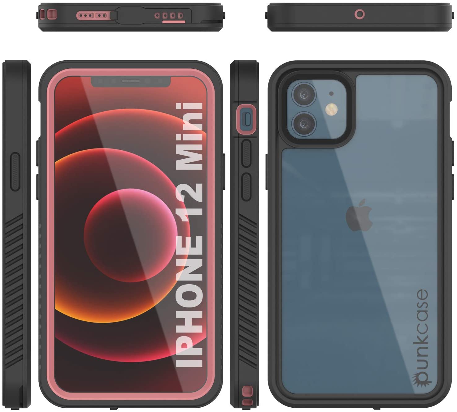 iPhone 12 Mini Waterproof Case, Punkcase [Extreme Series] Armor Cover W/ Built In Screen Protector [Purple]