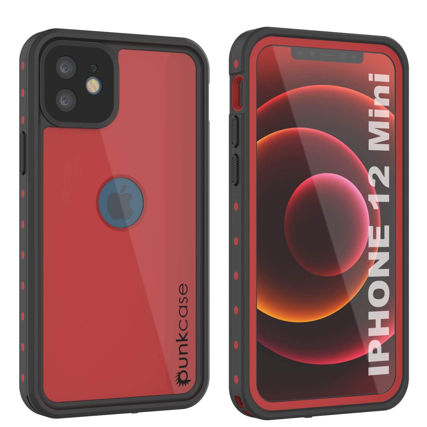 iPhone 12 Mini Waterproof IP68 Case, Punkcase [Clear] [StudStar Series] [Slim Fit] [Dirtproof]