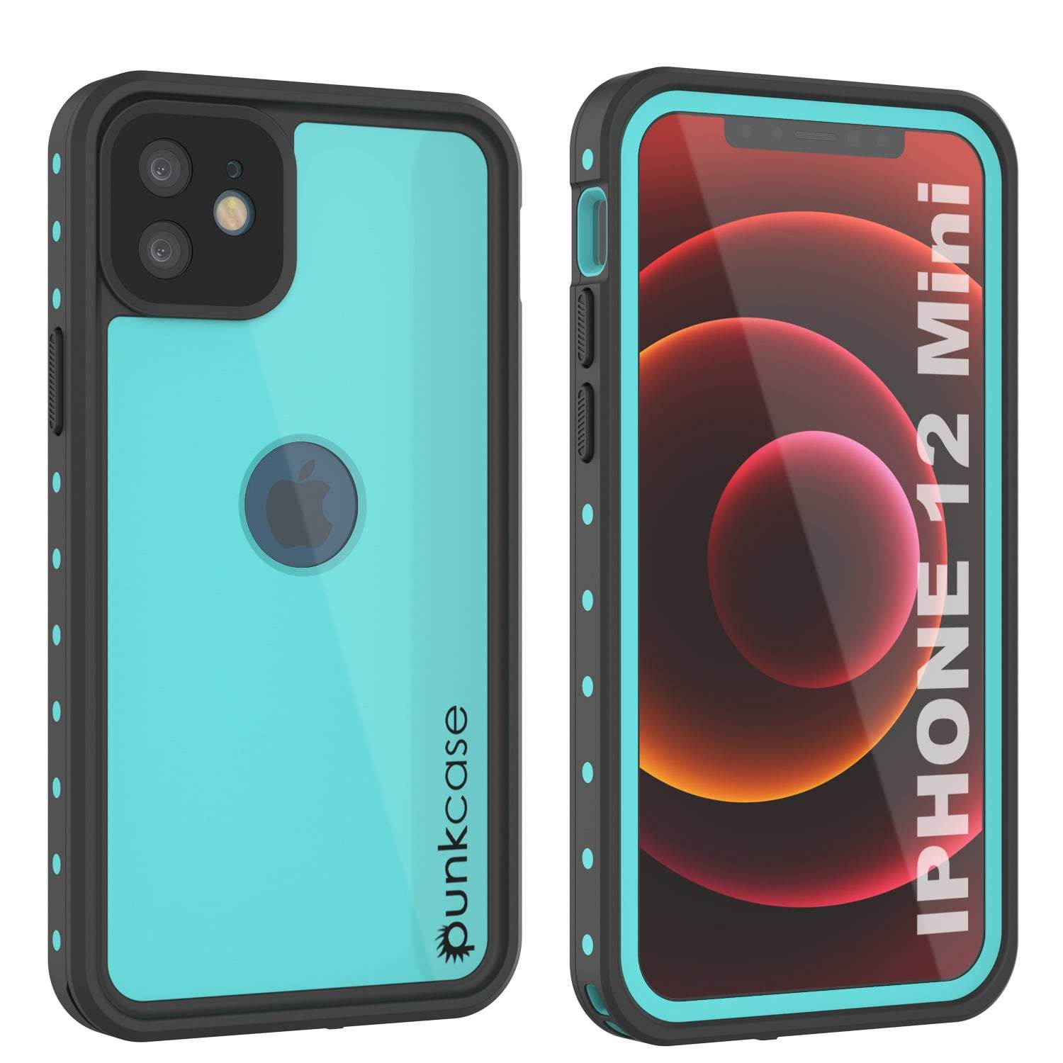 iPhone 12 Mini Waterproof IP68 Case, Punkcase [Light green] [StudStar Series] [Slim Fit] [Dirtproof]