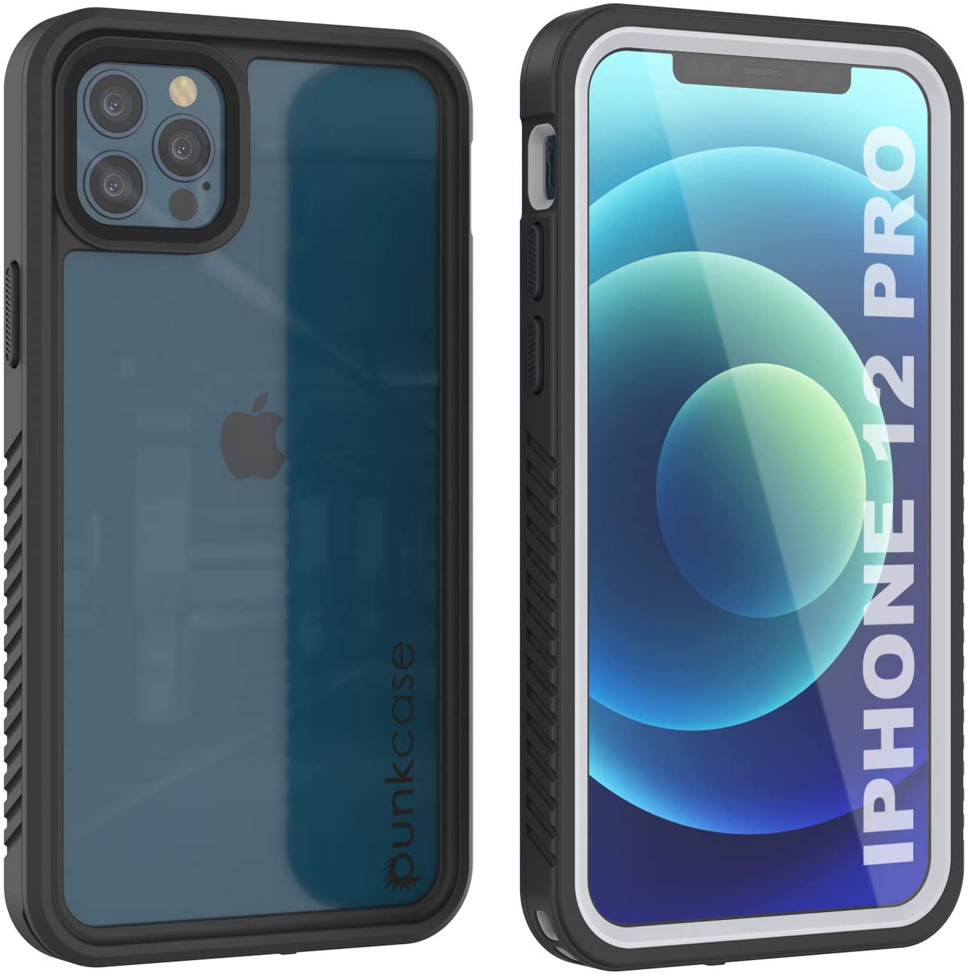 iPhone 12 Pro Waterproof Case, Punkcase [Extreme Series] Armor Cover W/ Built In Screen Protector [Light Blue]