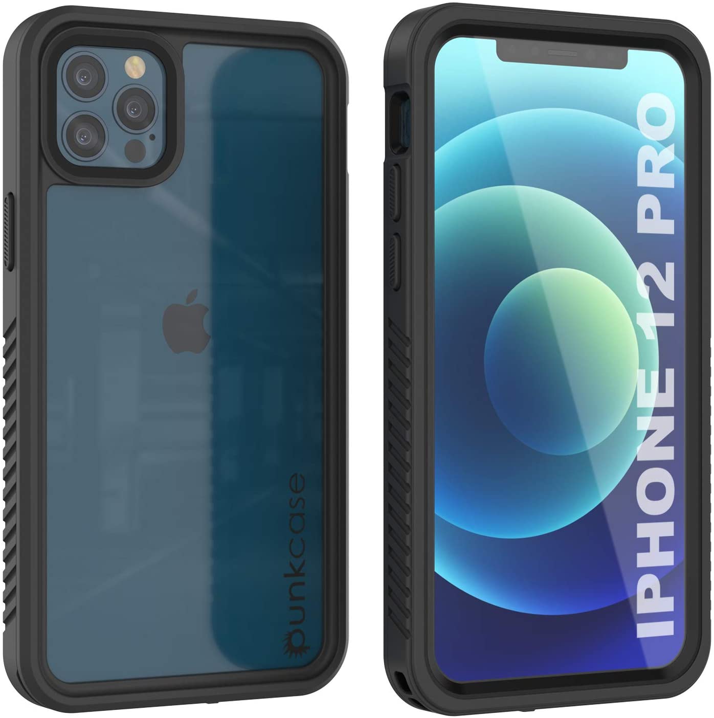 iPhone 12 Pro Waterproof Case, Punkcase [Extreme Series] Armor Cover W/ Built In Screen Protector [Light Blue]
