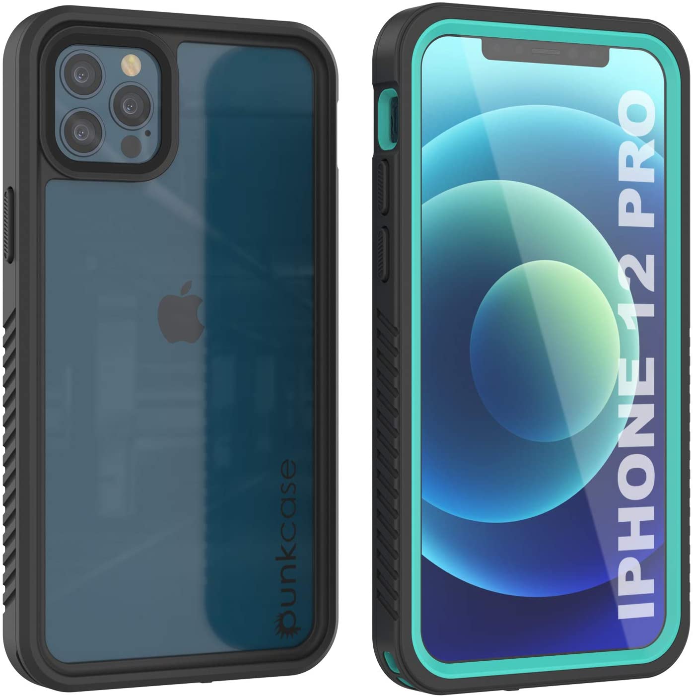 iPhone 12 Pro Waterproof Case, Punkcase [Extreme Series] Armor Cover W/ Built In Screen Protector [Light Blue]