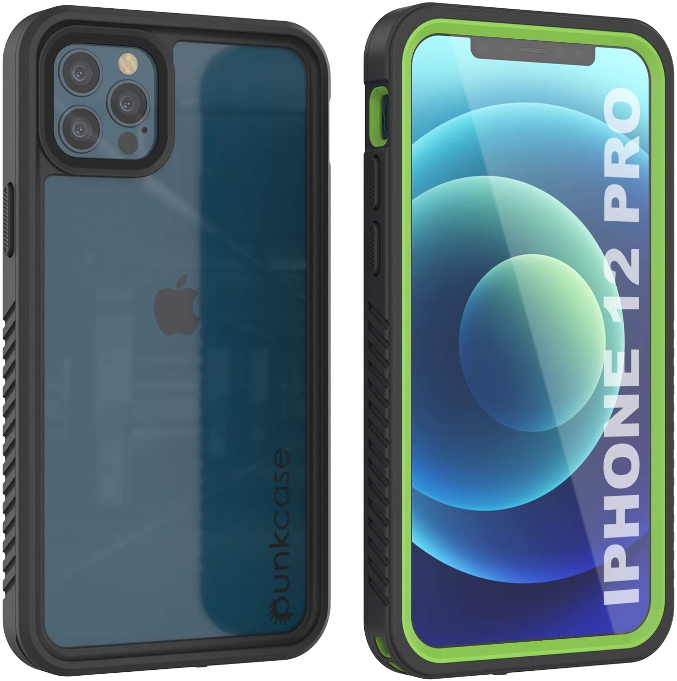 iPhone 12 Pro Waterproof Case, Punkcase [Extreme Series] Armor Cover W/ Built In Screen Protector [Light Blue]
