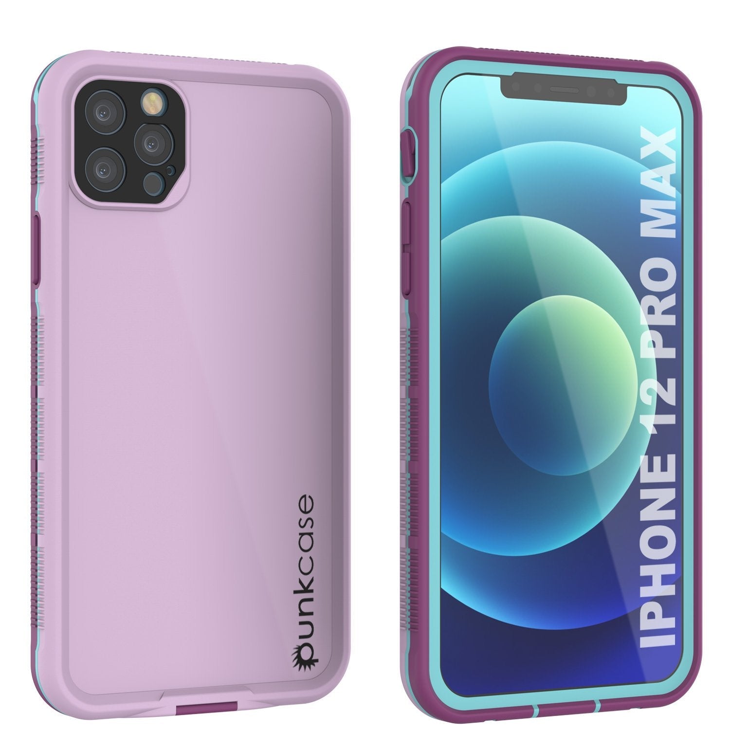 Punkcase iPhone 12 Pro Max Waterproof Case [Aqua Series] Armor Cover [Pink]