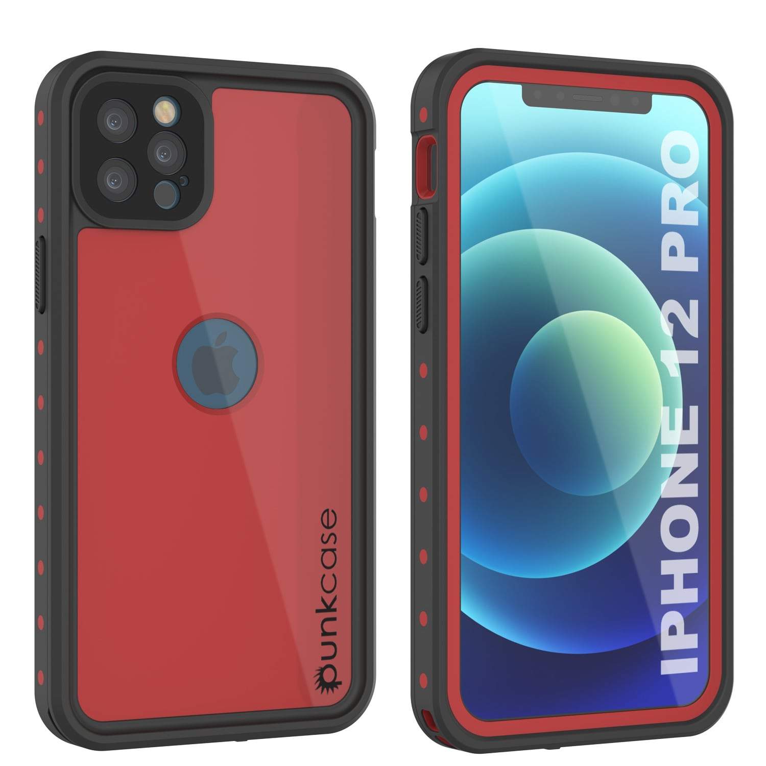 iPhone 12 Pro Waterproof IP68 Case, Punkcase [Teal] [StudStar Series] [Slim Fit]