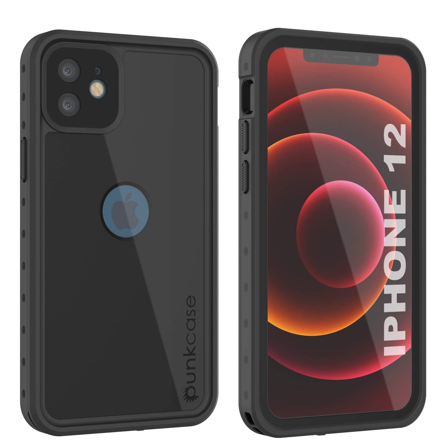 iPhone 12 Waterproof IP68 Case, Punkcase [Clear] [StudStar Series] [Slim Fit] [Dirtproof]