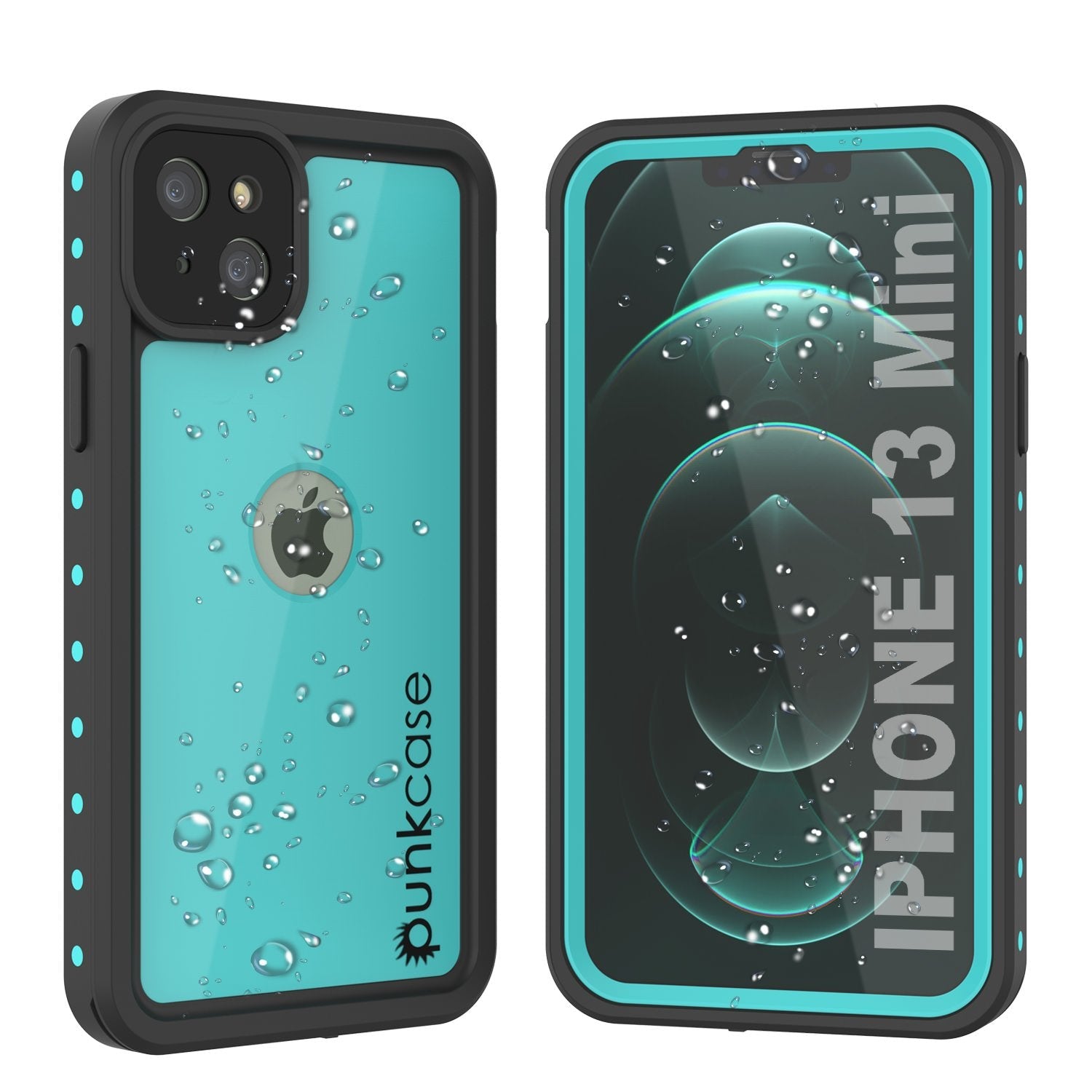 iPhone 13 Mini Waterproof IP68 Case, Punkcase [Red] [StudStar Series] [Slim Fit]