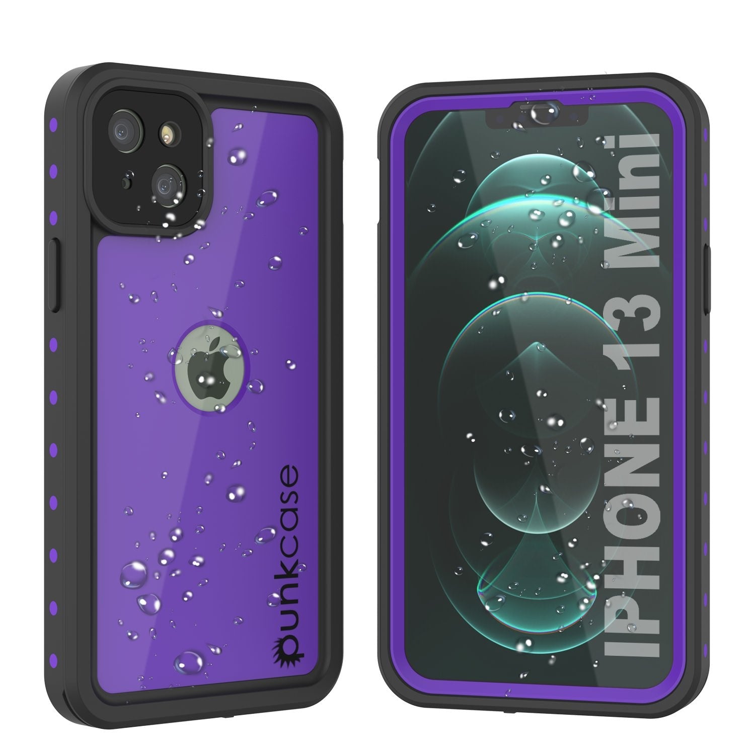 iPhone 13 Mini Waterproof IP68 Case, Punkcase [Red] [StudStar Series] [Slim Fit]