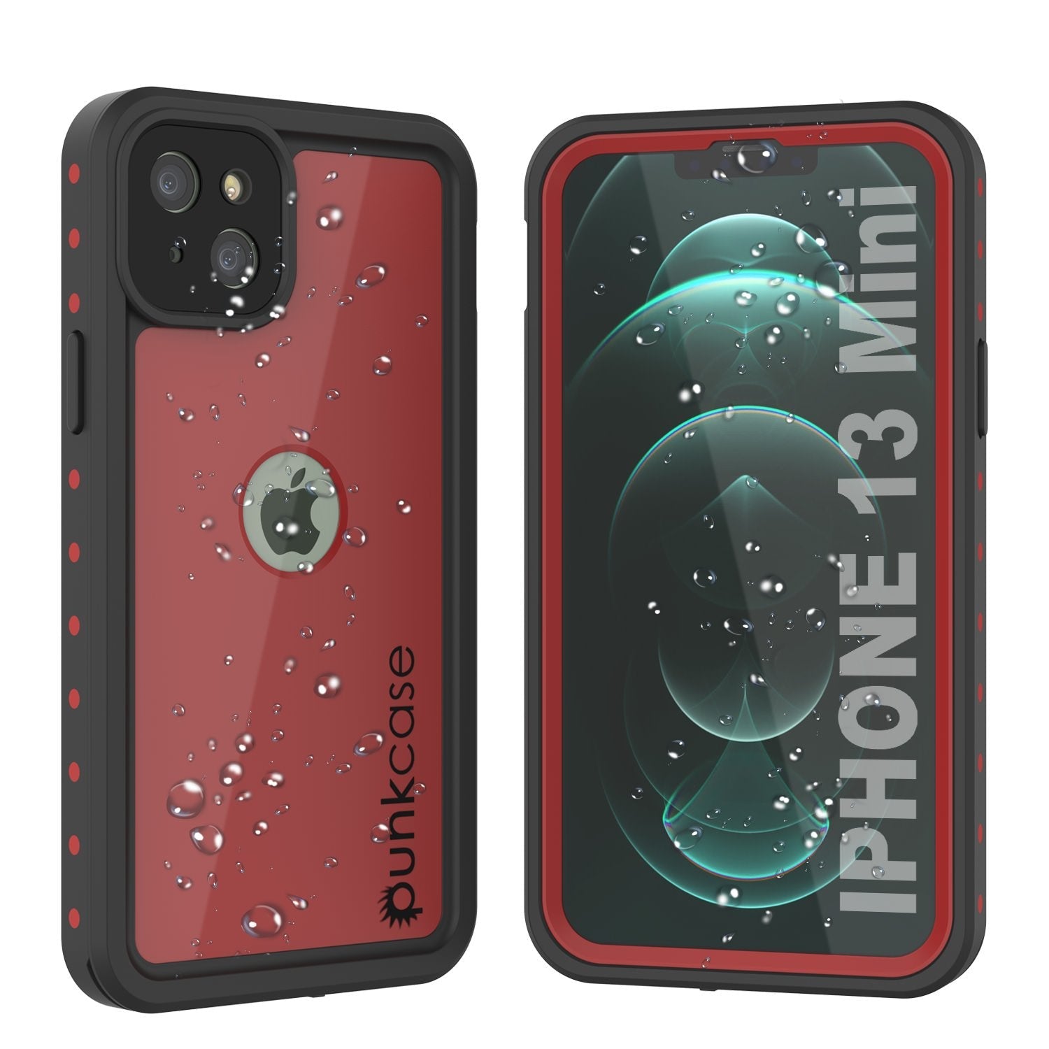 iPhone 13 Mini Waterproof IP68 Case, Punkcase [Pink] [StudStar Series] [Slim Fit] [Dirtproof]