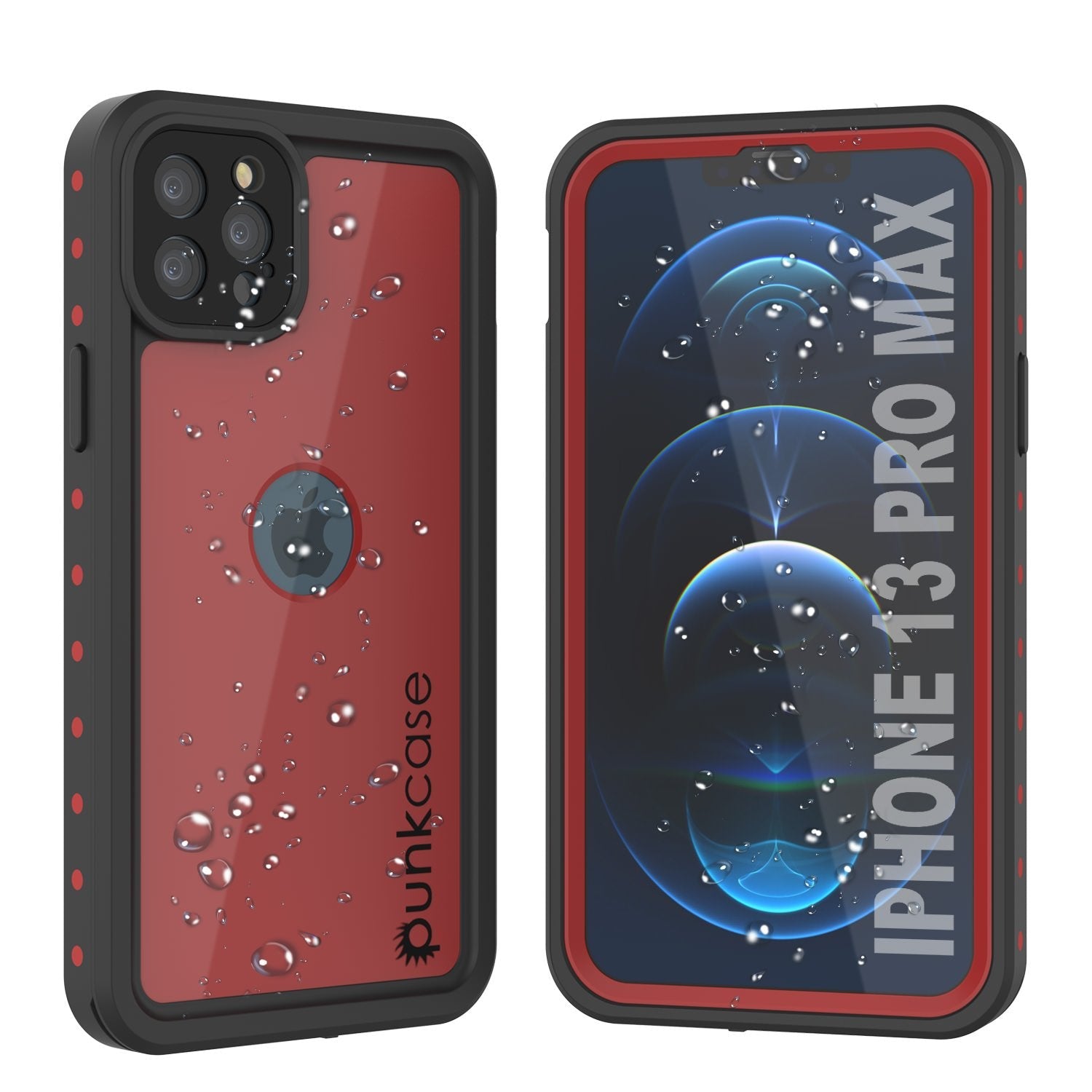 iPhone 13 Pro Max Waterproof IP68 Case, Punkcase [Teal] [StudStar Series] [Slim Fit]