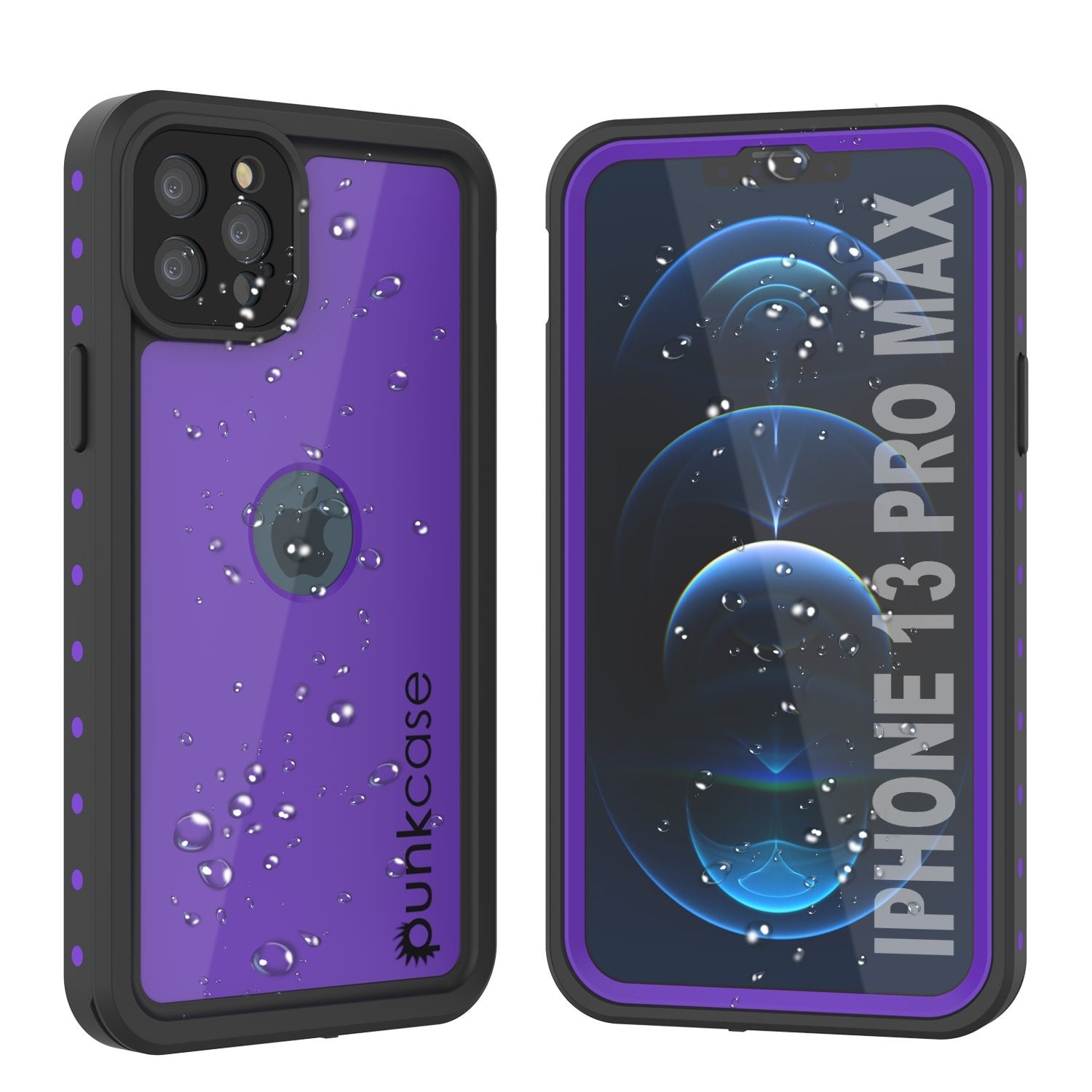 iPhone 13 Pro Max Waterproof IP68 Case, Punkcase [Clear] [StudStar Series] [Slim Fit] [Dirtproof]