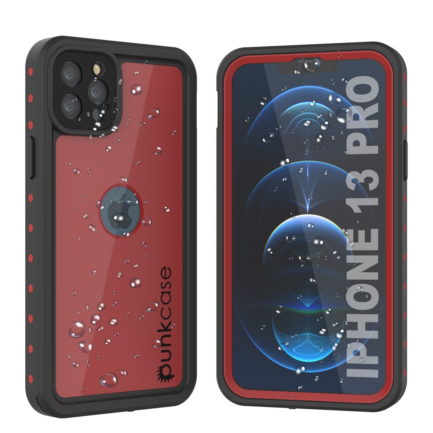iPhone 13 Pro Waterproof IP68 Case, Punkcase [Light blue] [StudStar Series] [Slim Fit] [Dirtproof]