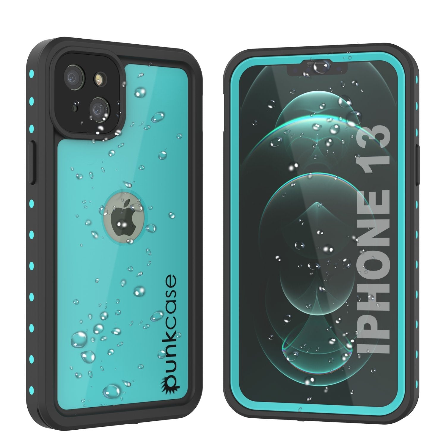 iPhone 13 Waterproof IP68 Case, Punkcase [Black] [StudStar Series] [Slim Fit]