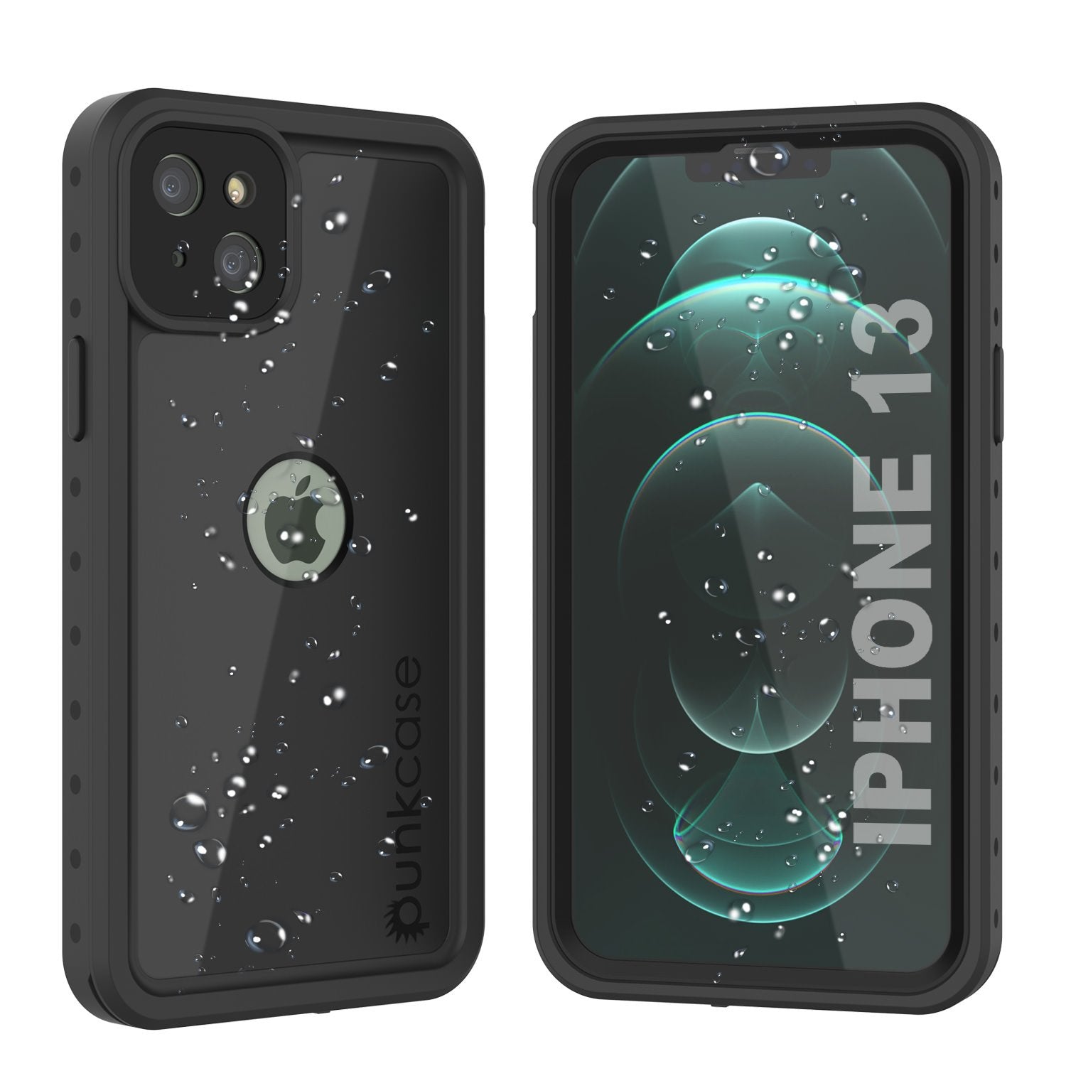 iPhone 13 Waterproof IP68 Case, Punkcase [Clear] [StudStar Series] [Slim Fit] [Dirtproof]