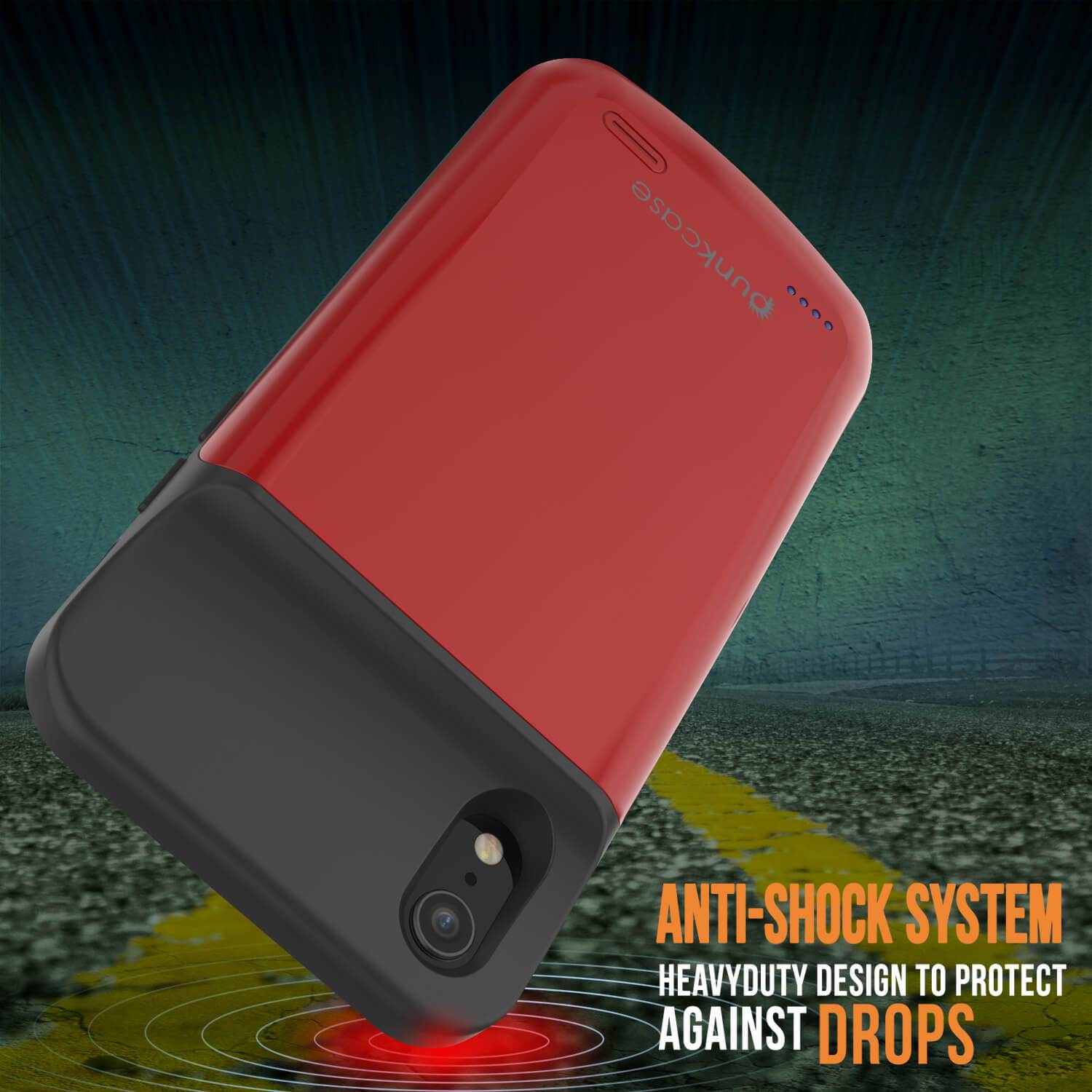 iPhone 11 Pro Battery Case, PunkJuice 5000mAH Fast Charging Power Bank W/ Screen Protector | [Red]