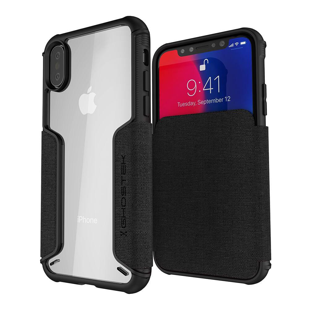 iPhone Xs Case, Ghostek Exec 3 Series for iPhone Xs / iPhone Pro Protective Wallet Case [RED]