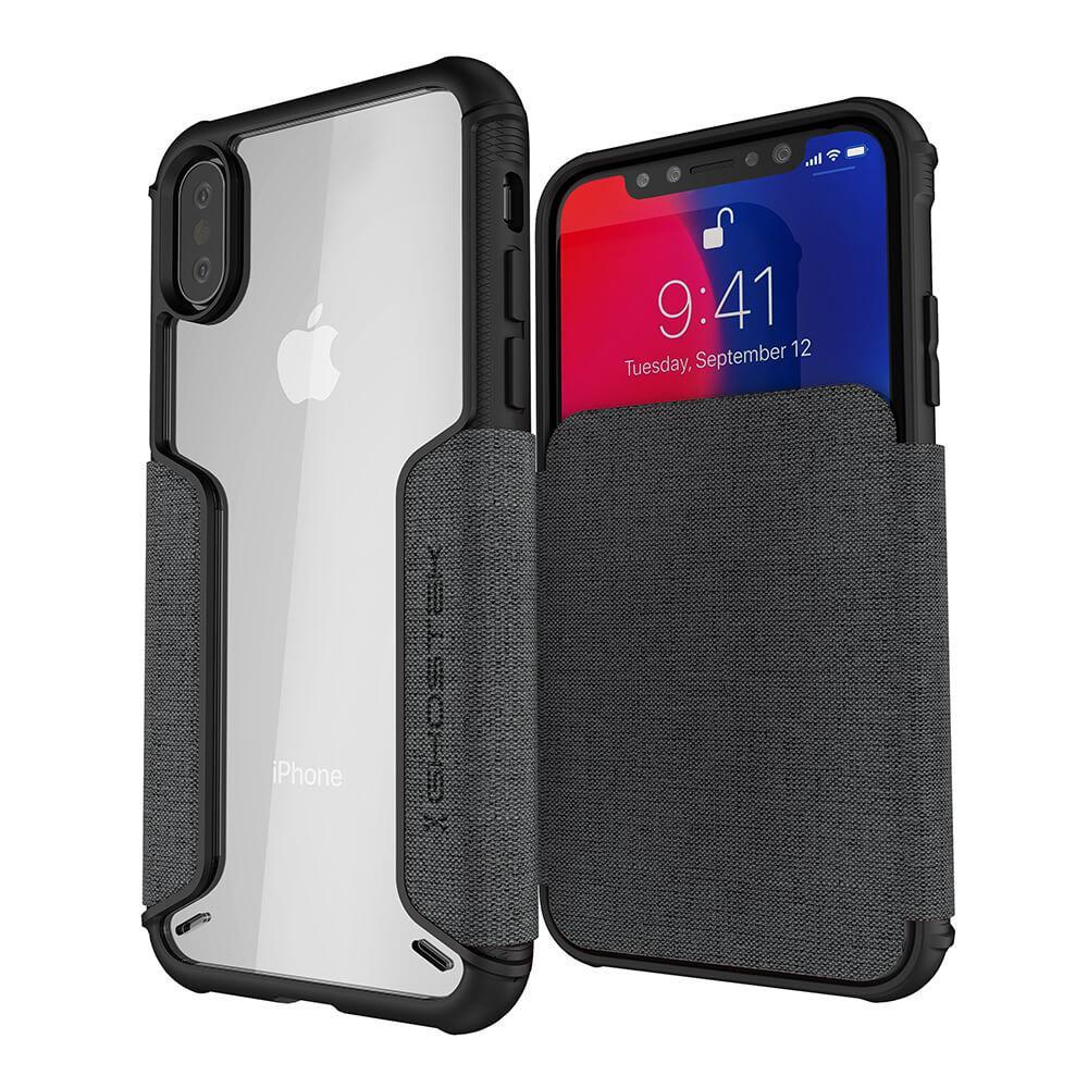 iPhone Xs Max Case, Ghostek Exec 3 Series for iPhone Xs Max / iPhone Pro Protective Wallet Case [RED]
