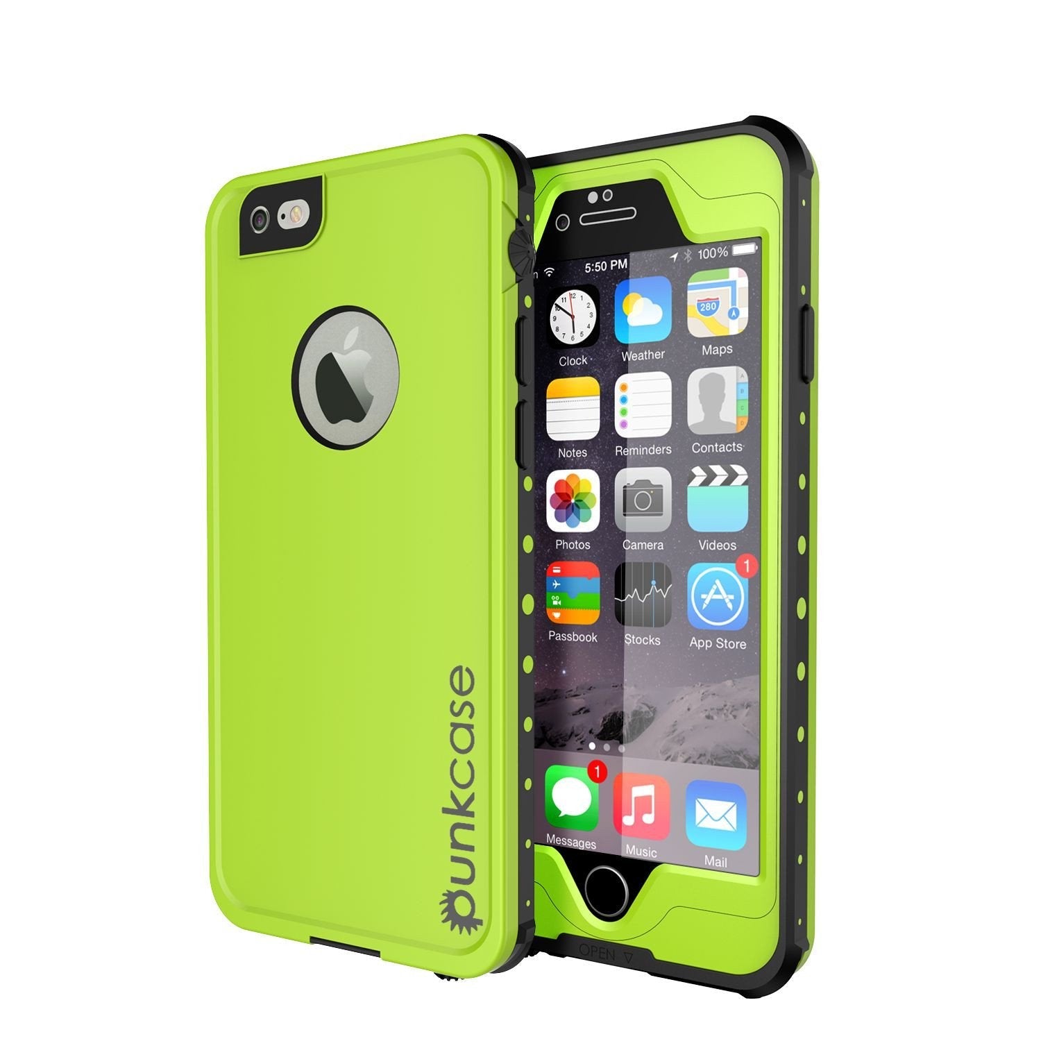iPhone 6S+/6+ Plus Waterproof Case, PUNKcase StudStar Black w/ Attached Screen Protector | Warranty