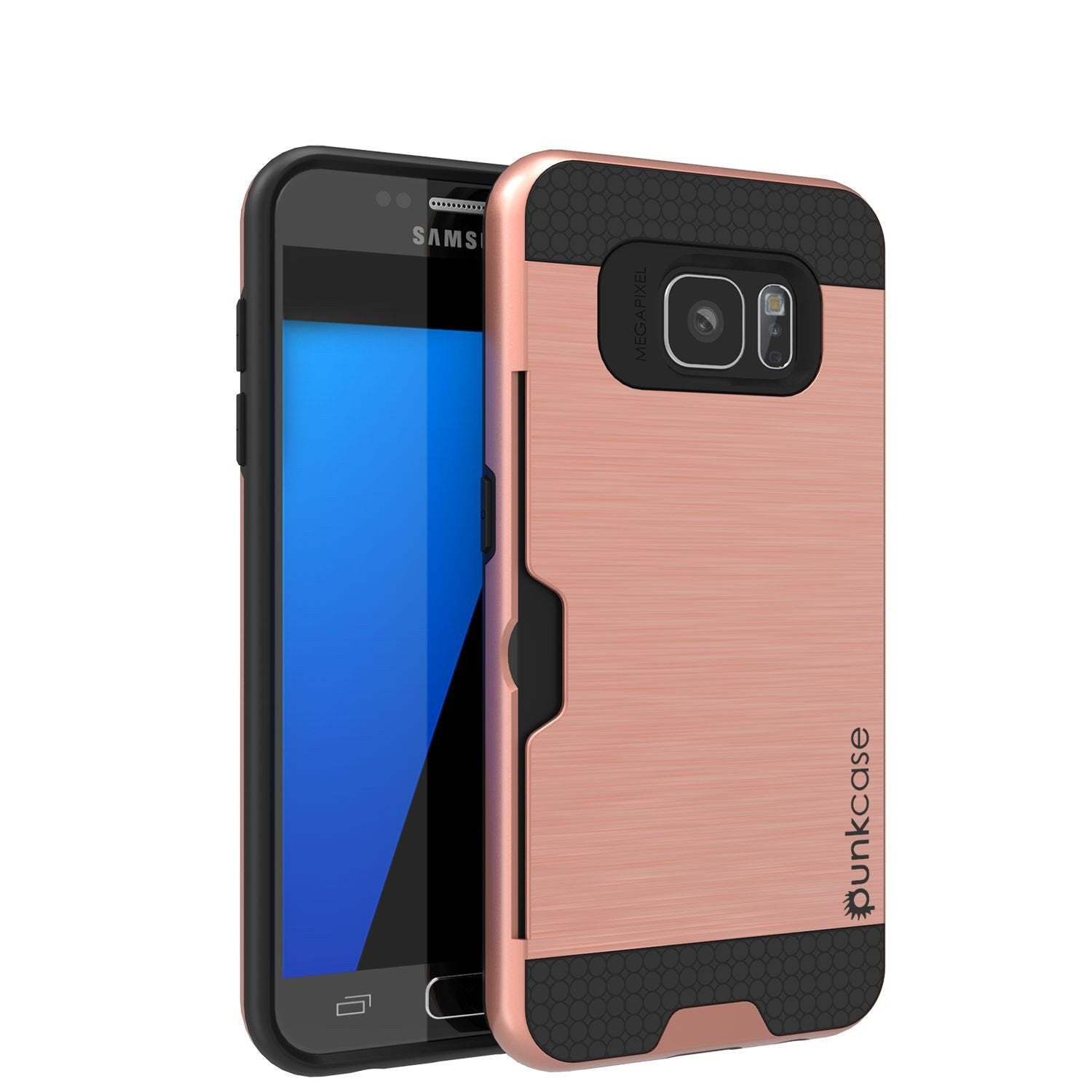 Galaxy s7 EDGE Case PunkCase SLOT Pink Series Slim Armor Soft Cover Case