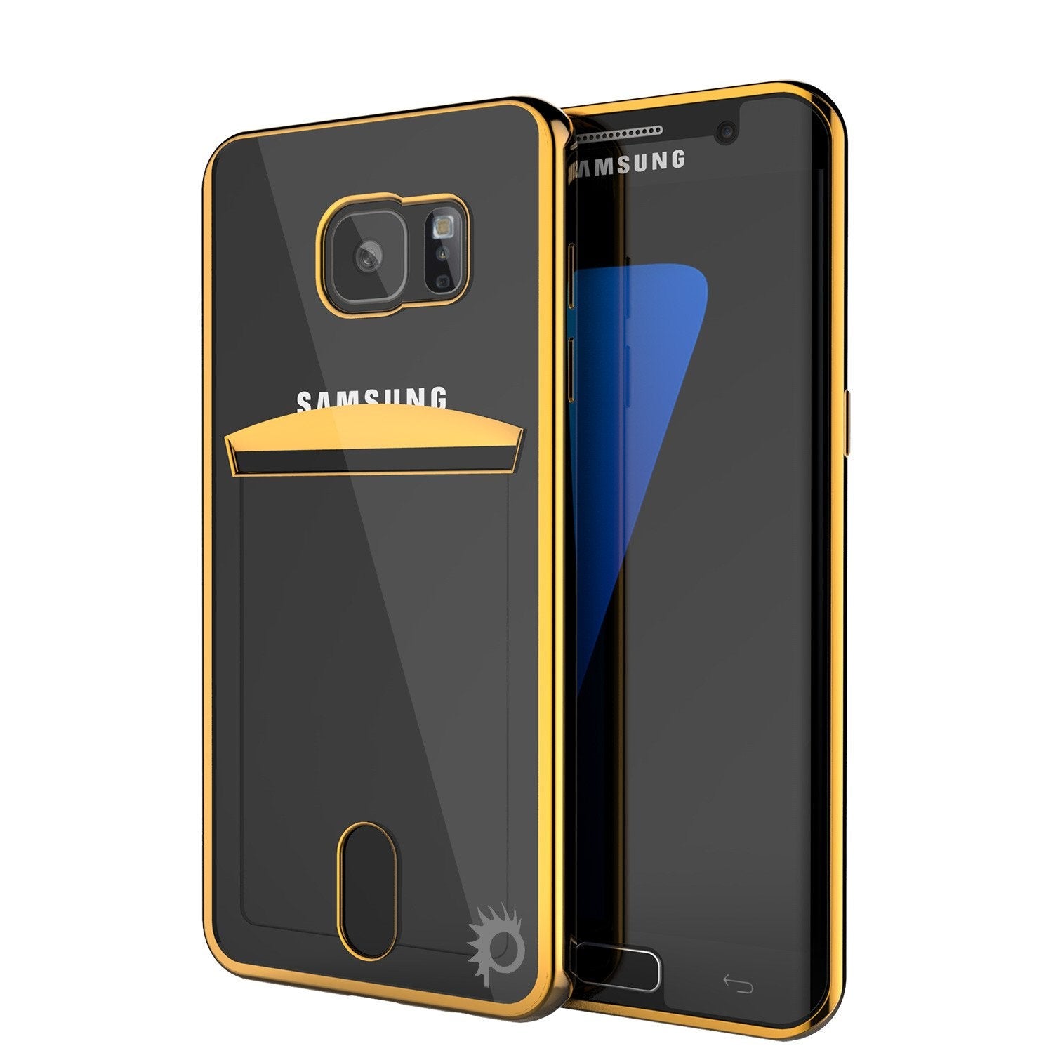 Galaxy S7 EDGE Case, PUNKCASE® LUCID Silver Series | Card Slot | SHIELD Screen Protector | Ultra fit
