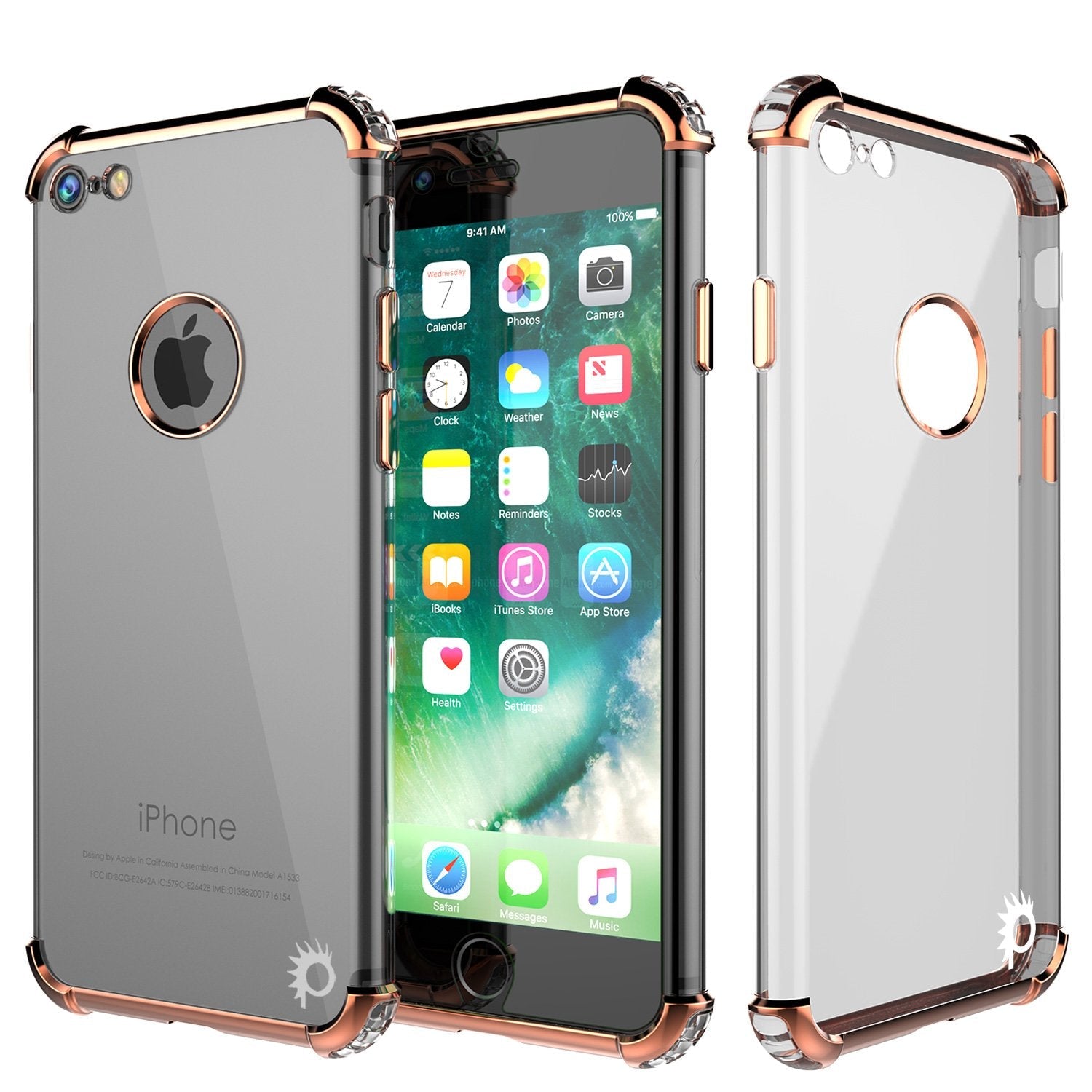 iPhone 7 Case, Punkcase [BLAZE SERIES] Protective Cover W/ PunkShield Screen Protector [Shockproof] [Slim Fit] for Apple iPhone [Gold]