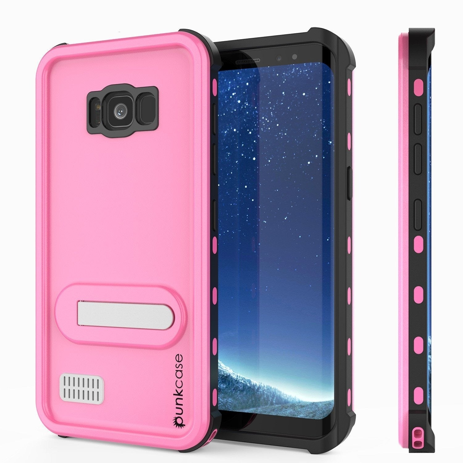 Protector [PURPLE]Galaxy S8 Waterproof Case, Punkcase [KickStud Series] [Slim Fit] [IP68 Certified] [Shockproof] [Snowproof] Armor Cover [Light Blue]