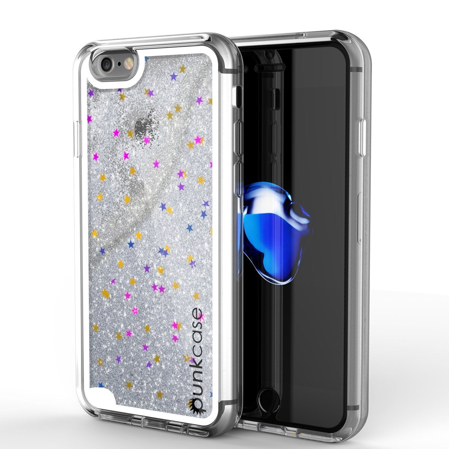 iPhone SE (4.7") Case, PunkCase LIQUID Gold Series, Protective Dual Layer Floating Glitter Cover
