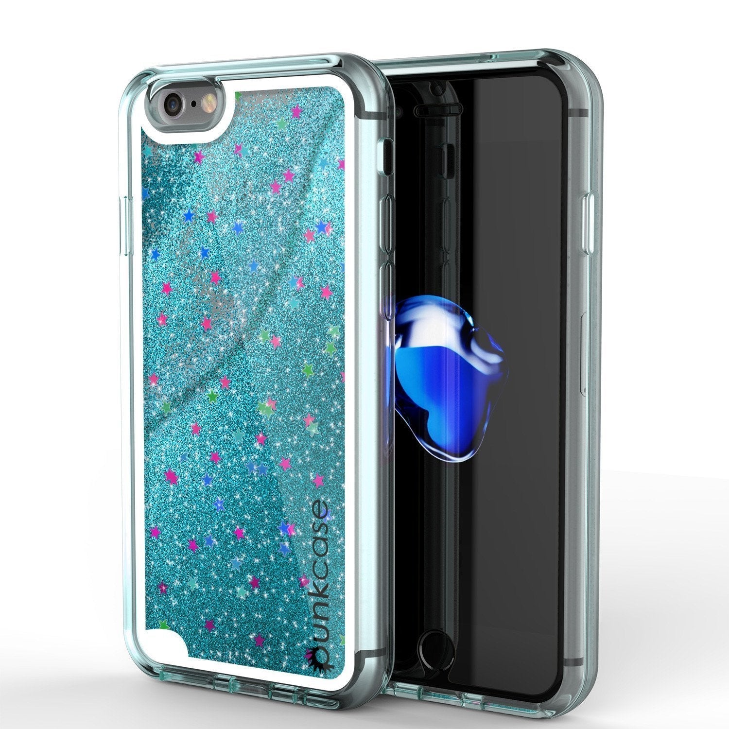 iPhone SE (4.7") Case, PunkCase LIQUID Pink Series, Protective Dual Layer Floating Glitter Cover