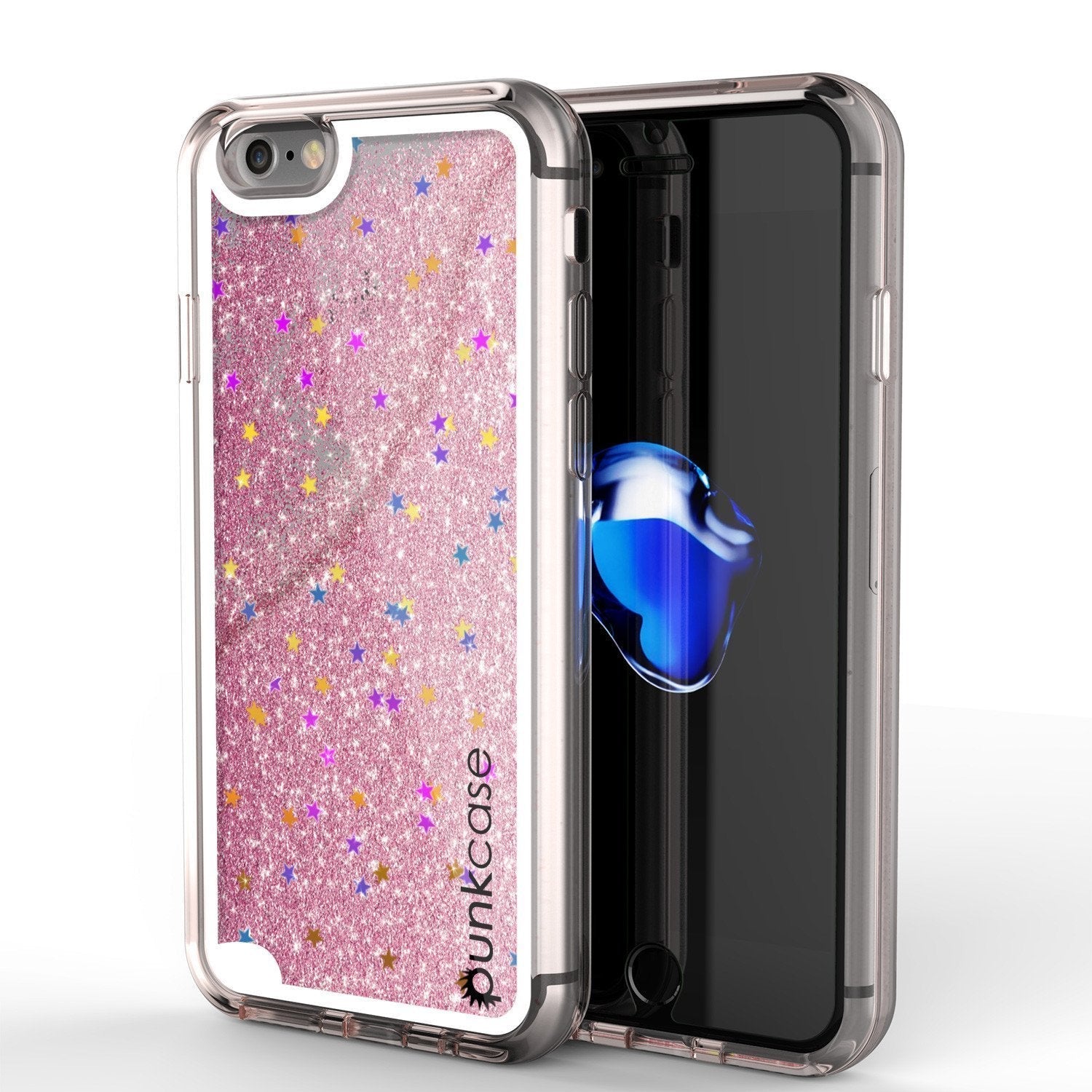 iPhone SE (4.7") Case, PunkCase LIQUID Green Series, Protective Dual Layer Floating Glitter Cover