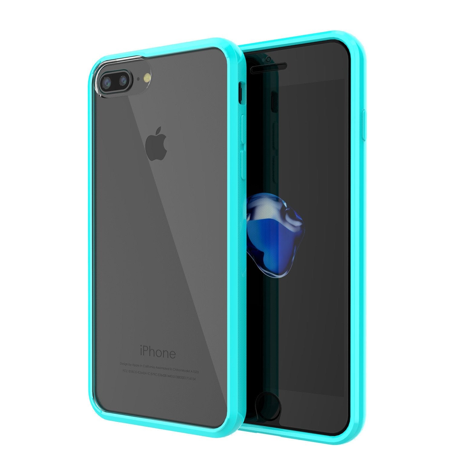 iPhone 7 Case Punkcase® LUCID 2.0 Crystal Black Series w/ PUNK SHIELD Screen Protector | Ultra Fit