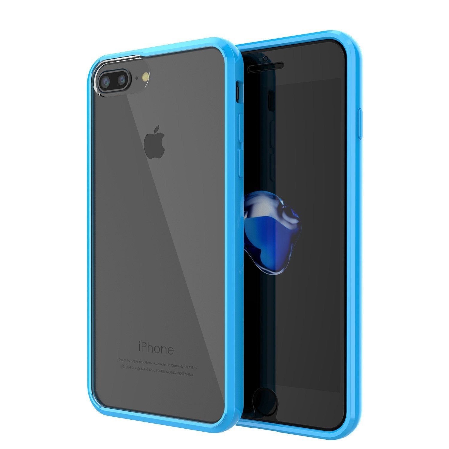 iPhone 8 Case Punkcase® LUCID 2.0 Crystal Black Series w/ PUNK SHIELD Screen Protector | Ultra Fit