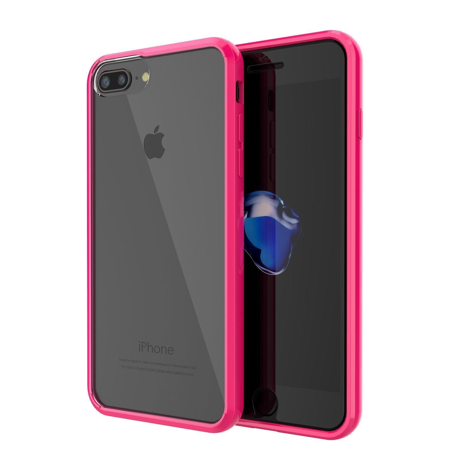 iPhone 8 Case Punkcase® LUCID 2.0 Crystal Black Series w/ PUNK SHIELD Screen Protector | Ultra Fit