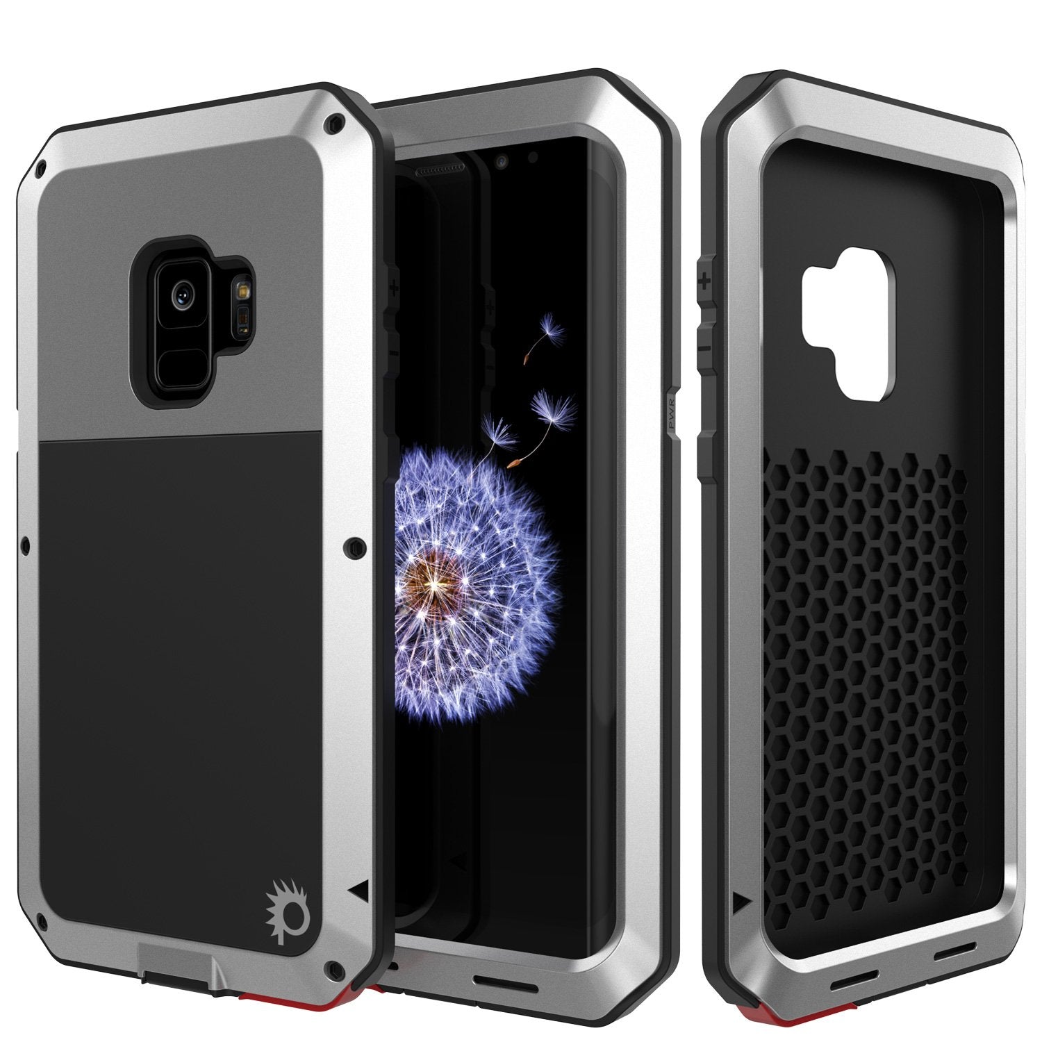 Galaxy S9 Metal Case, Heavy Duty Military Grade Rugged Armor Cover [shock proof] Hybrid Full Body Hard Aluminum & TPU Design [non slip] W/ Prime Drop Protection for Samsung Galaxy S9 [Red]
