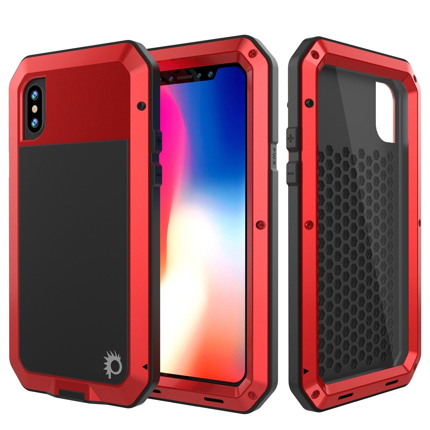 iPhone X Metal Case, Heavy Duty Military Grade Rugged Gold Armor Cover [shock proof] Hybrid Full Body Hard Aluminum & TPU Design